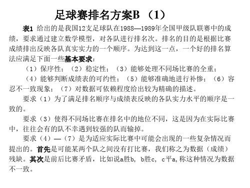 离散模型-足球赛排名方案B