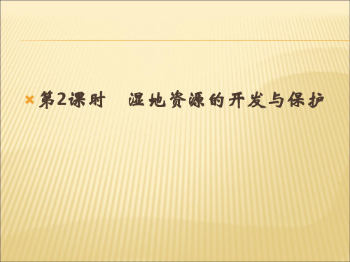 高考地理知识点总复习课件-湿地资源的开发与保护