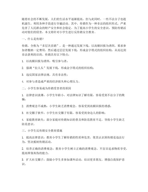 小学生反传销安全教育