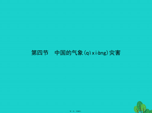 高中地理第二章中国的自然灾害2.4中国的气象灾害课件新人教版选修5