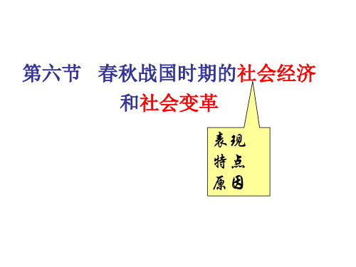 高三历史春秋战国时期的社会经济(新201907)