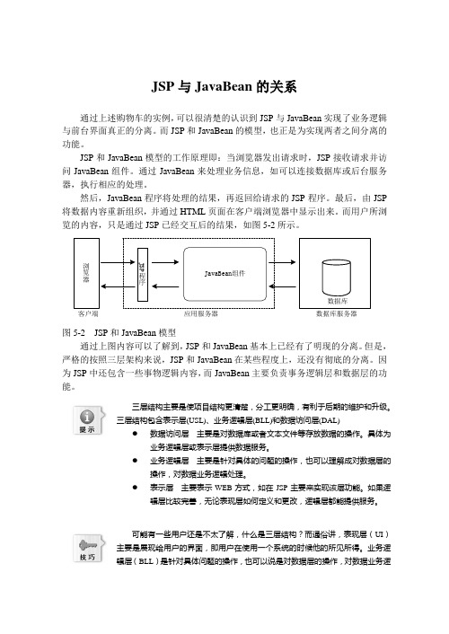 JSP与JavaBean的关系