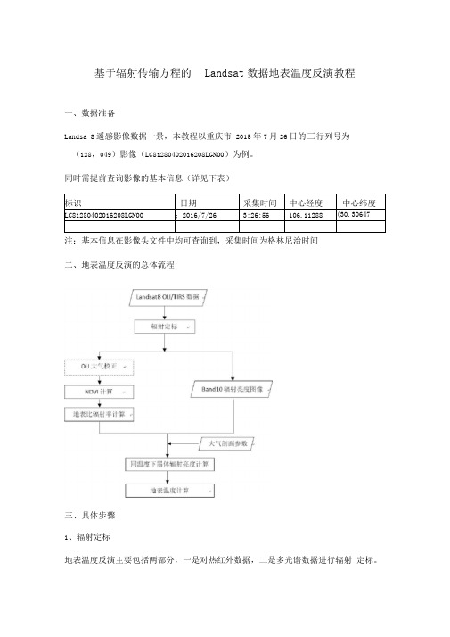 landsat-遥感影像地表温度反演教程