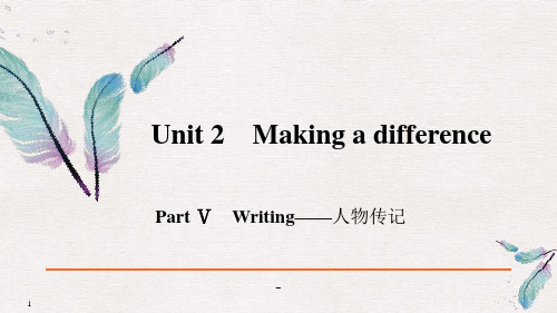 Part Ⅴ Writing——人物传记-精品课件