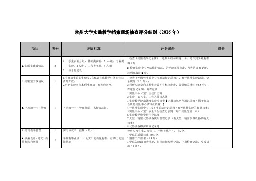 常州大学教学工作评估指标体系