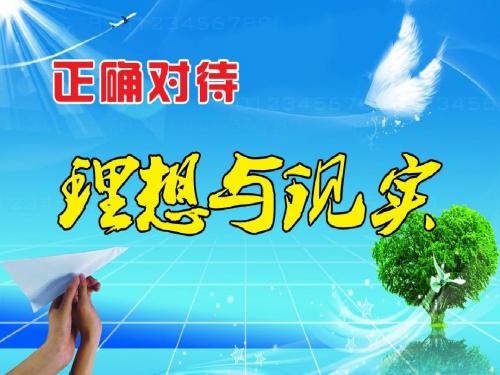 九年级政治全册  第十课1正确对待理想与现实课件 新人教版