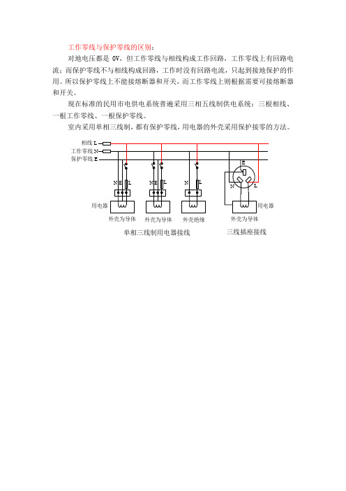 零线与地线的区别