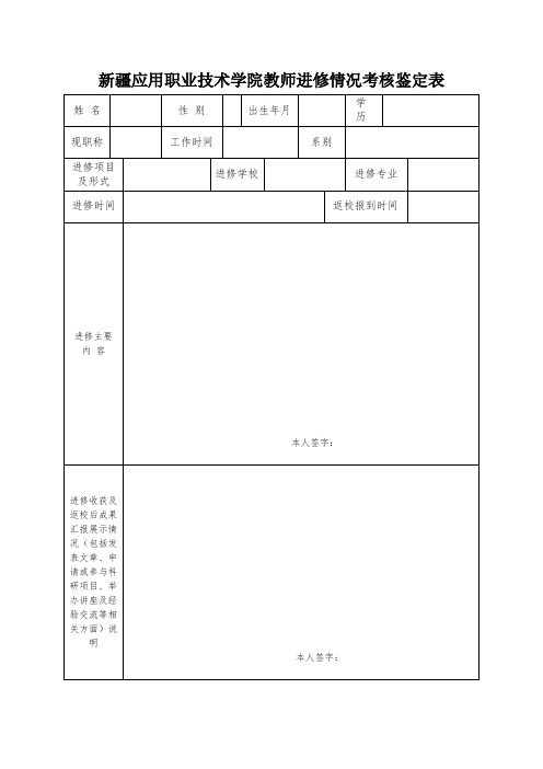 .进修考核表