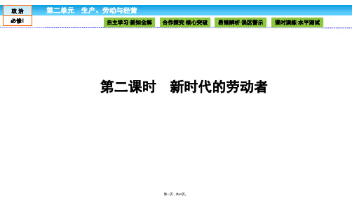 金版新学案20162017高中政治必修1课件第二单元生产劳动与经营252