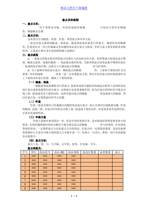 盘点具体流程