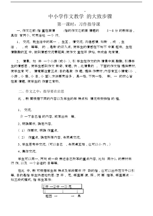 习作指导课学习教学的大致步骤.docx