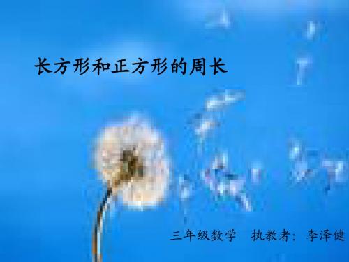 三年级上册数学《长方形和正方形的周长》PPT课件