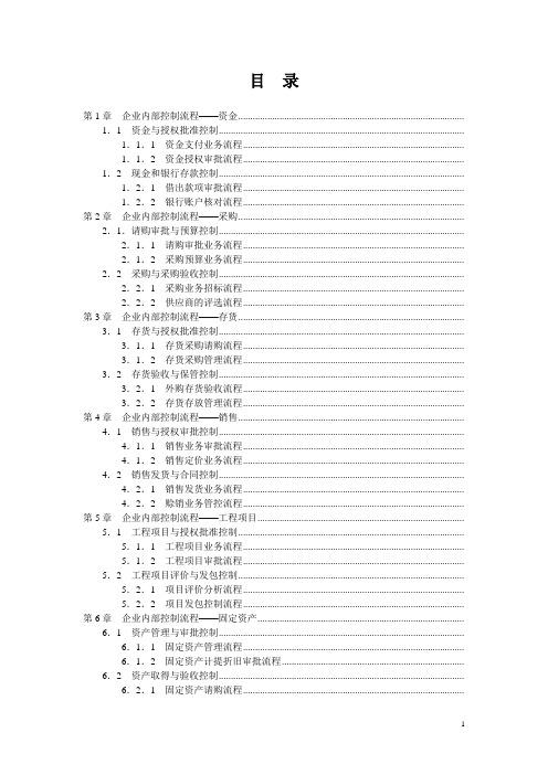 标准内部控最新制流程手册(DOC 188页)