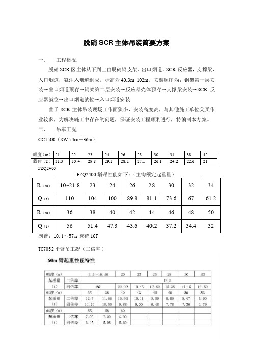 脱硝钢结构吊装方案