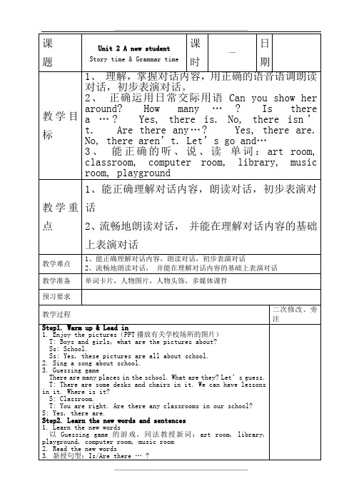 牛津小学英语(译林版)五年级上册U2教案