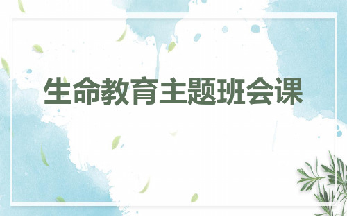 小学专题教育 生命 生态 安全 16 生命教育 课件