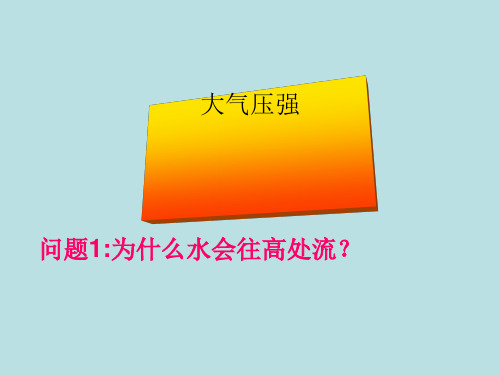 沪教版(上海)物理九年级第一学期6.6 大气压强课件精选课件