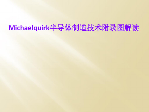 Michaelquirk半导体制造技术附录图解读