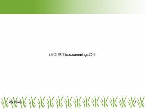 (最新整理)e.e.cummings课件