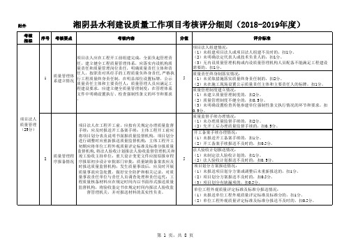 项目考核评分细则