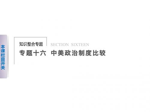 2013届高考政治大二轮专题突破课件知识整合专题专题十六2013高考课件