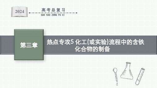 2024年高考化学一轮考点热点专攻5 化工(或实验)流程中的含铁化合物的制备