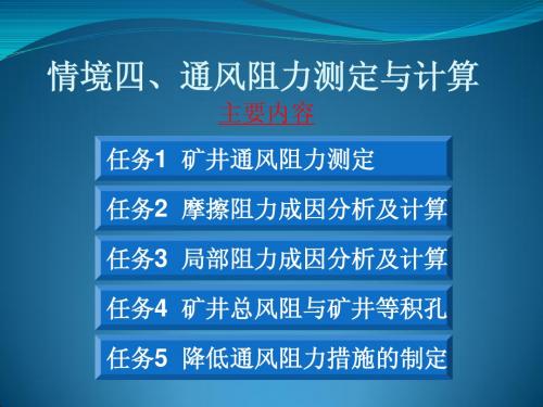 4情境 通风阻力测定与计算