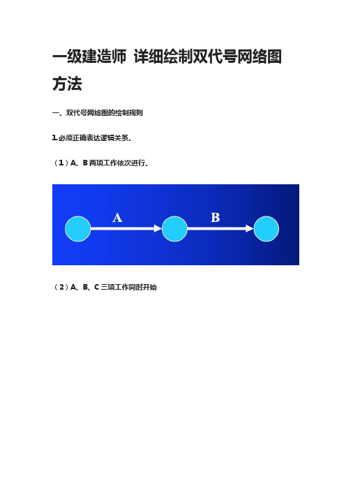 [全]一级建造师 详细绘制双代号网络图方法