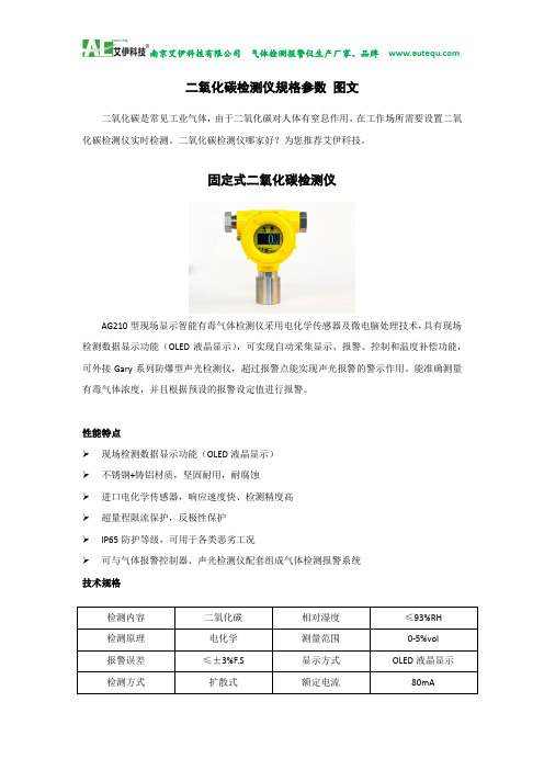 工业用二氧化碳检测仪 图文资料