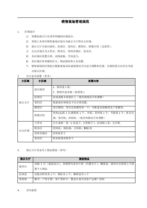 销售案场管理规范(模板),