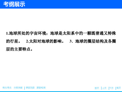 人教高考一轮地球的宇宙环境与地球的圈层结构含答案