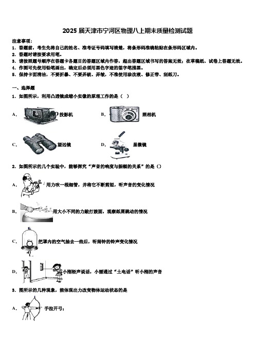 2025届天津市宁河区物理八上期末质量检测试题含解析