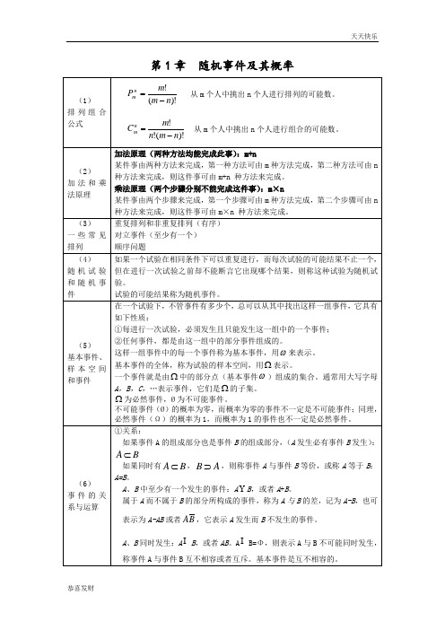 修订版概率统计公式大全-精选版