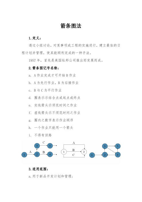 质量管理工具学习-箭条图法