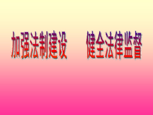 八年级政治建设社会主义法治国家2(教学课件201911)