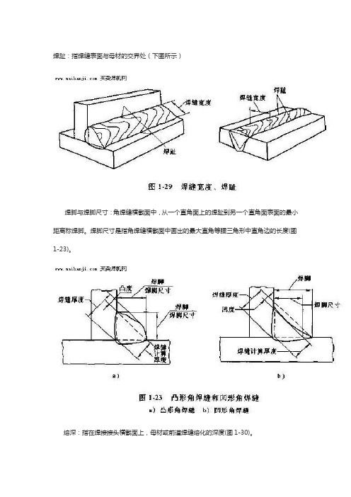 焊缝术语解释