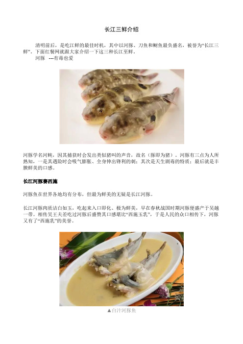 长江三鲜介绍