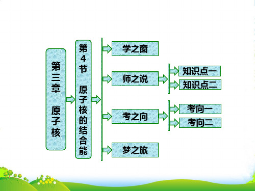 高中物理教科选修35课件：第三章 第4节 原子核的结合能