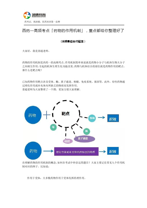 西药一高频考点「药物的作用机制」,重点都给你整理好了