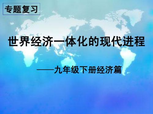 世界经济一体化的现代进程 - 中学历史教学园地—全国文章