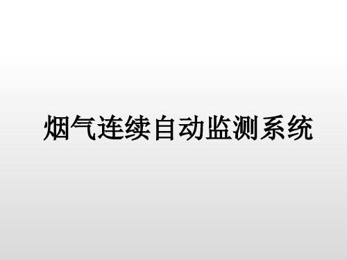 烟气连续自动监测系统