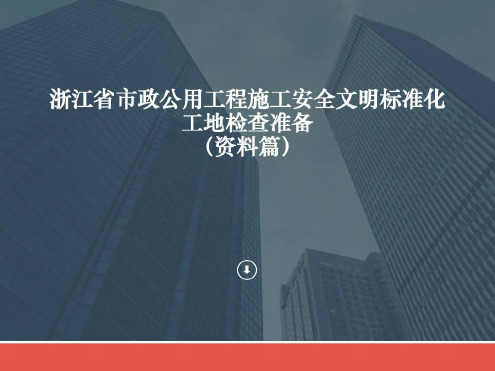 浙江省市政公用工程施工安全文明标准化工地(资料篇)-2022年学习资料