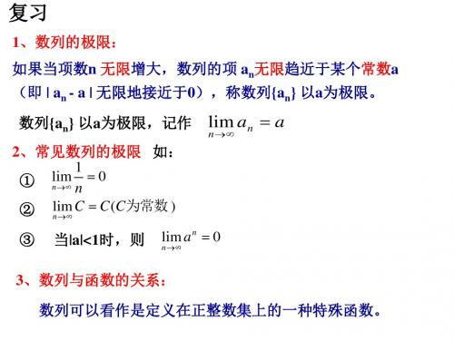 高考数学函数的极限1