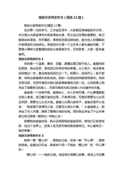 我的父亲母亲作文（精选12篇）