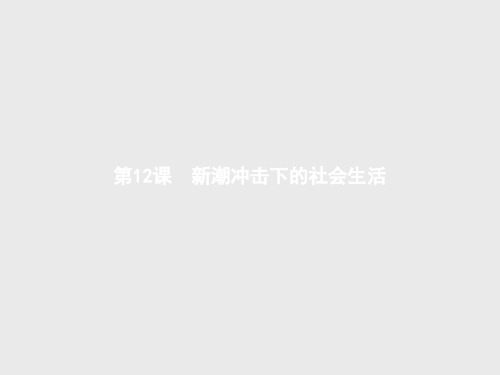 岳麓版 省优精品课件 新潮冲击下的社会生活  PPT 