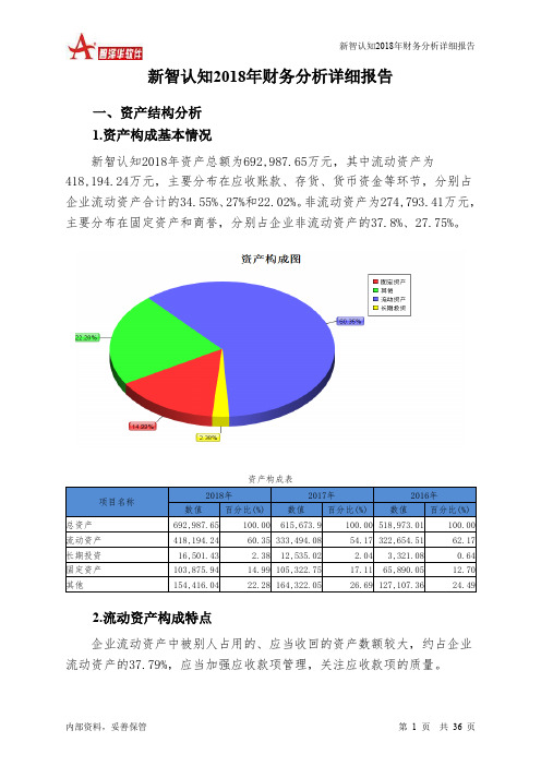 新智认知2018年财务分析详细报告-智泽华