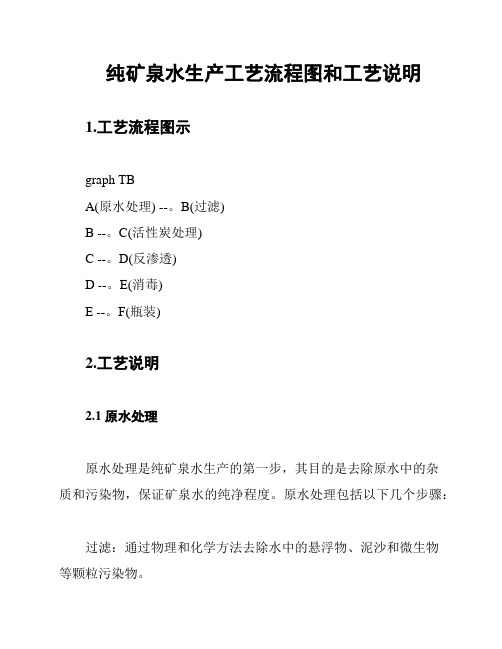 纯矿泉水生产工艺流程图和工艺说明