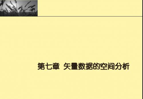 GIS矢量数据的空间分析 共70页