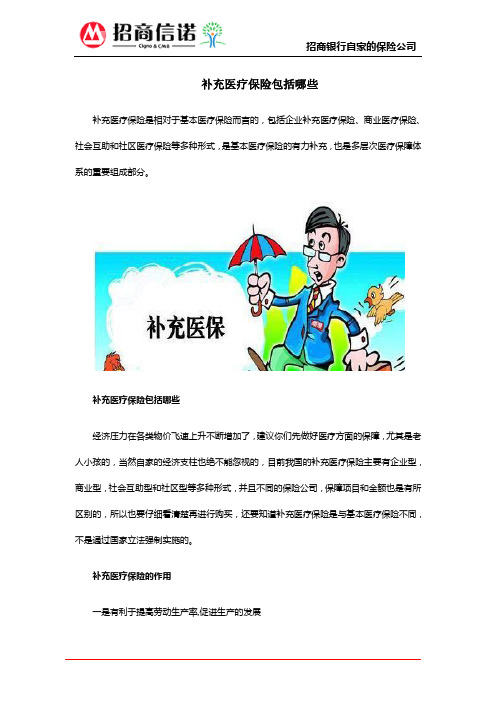 补充医疗保险包括哪些