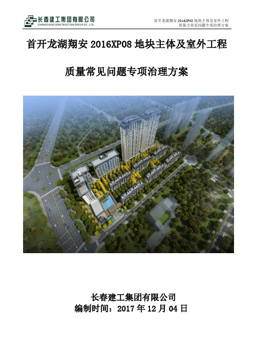 住宅工程质量常见问题专项治理施工方案-龙湖